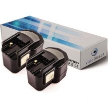 Visiodirect - Lot de 2 batteries pour Milwaukee 6560-20 perceuse sans fil 12V 2000mAh