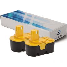 Lot de 2 batteries pour Ryobi P740 radio 3000mAh 18V