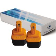 Visiodirect - Lot de 2 batteries pour Ryobi Paslode BD121 outils sans fil 3300mAh 12V