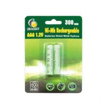 GALIX Lot de 2 piles rechargeables LR03/AAA - Ni-Mh - 1,2 Volts - 300 mAh