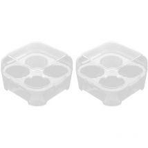 Lot de 2 boîtes à œufs avec couvercle pour réfrigérateur de cuisine, boîte de rangement à 4 compartiments, plateau à œufs, boîte à œufs
