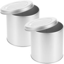 Lot de 2 boîtes à thé hermétiques en métal pour le stockage des bonbons et du café