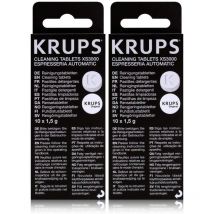 Krups - Lot de 2 boîtes de pastilles détergentes( chaque boîte contient 10 pastilles de 1,5 g) pour Cafetière, Expresso XS3000102