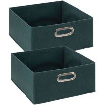Lot de 2 boites de rangement en tissu