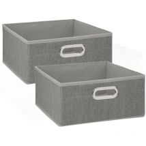 Lot de 2 Boites de rangement en tissu