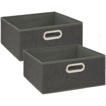 Lot de 2 Boites de rangement en tissu