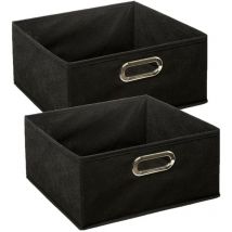 Lot de 2 Boites de rangement en tissu