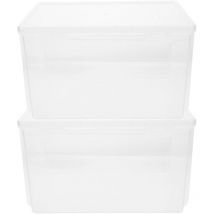 Feiyue - Lot de 2 boîtes de rangement pour céréales de cuisine, récipients hermétiques, bacs à légumes transparents, boîtes à céréales pour la maison