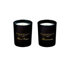 Babaflix - Lot de 2 Bougies décoratives cire de Soja naturel - Thé Vert/Oranger