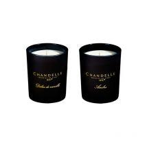 Babaflix - Lot de 2 Bougies décoratives cire de Soja naturel - Vanille/Ambre