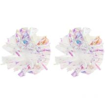 Lot de 2 boules froissées en Mylar pour chat, jouet coloré de 2 pouces, boule brillante sans colorant