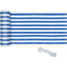 Lot de 2 brise-vues loïs rayés bleu et blanc