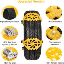 Lot de 2 chaînes à neige universelles pour voiture, chaînes à neige antidérapantes, chaînes de sécurité pour pneus de voiture, suv, camions