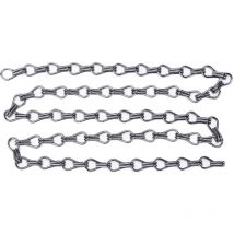 Lot de 2 chaînes gourmette en aluminium, maillons torsadés, chaînes à câbles croisés pour la fabrication de bijoux, collier diy couleur pistolet