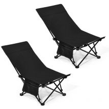 Sinbinta - Lot de 2 Chaise de Camping Pliante, Chaise de Plage Pliable et Portable, Chaise de Pêche Ultra-légère, ac de Transport, pour Activités en