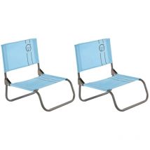 O'beach - Lot de 2 chaises cale-dos de plage 1 pliure Dimensions : 50 x 45 x 48 cm