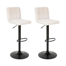 Atmosphera Créateur D'intérieur - Lot de 2 Chaises de Bar Ajustable 'Delek' 104cm Beige