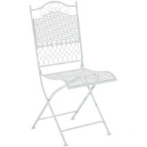 2 chaises de jardin métal colore : Blanc