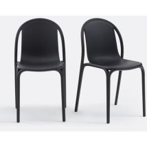 Vondom - Lot De 2 Chaises De Jardin Brooklyn Anthracite - 65037