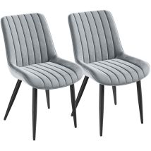 Lot De 2 Chaises , Chaises Salle À Manger Avec Pied Métal, Velours,chaise De Confortable ,chaises De Salle À Manger,50x62x85 Cm -qh