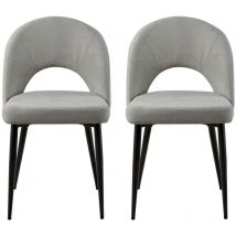 Lot de 2 chaises 'Alma' - Gris