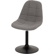 Lot de 2 chaises de salle à manger HW C-A60, chaise de cuisine chaise pivotante, acier mvg tissu/textile bouclé (450g/m²)