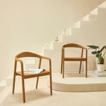 Chaise en teck massif (lot de 2)