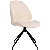 Epikasa - Lot de 2 Chaises Monte, Polyester, Métal, Blanc, 60x50x88 cm