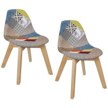 Home Deco Kids - Lot De 2 Chaises Patchwork Enfant
