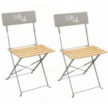 The Home Deco Factory - Lot de 2 Chaises pliantes Bella Vita