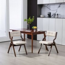 Tanant - Lot de 2 chaises pliantes – Chaises de salle à manger pliables avec rembourrage, cadre en bois, chaises pliantes portables assemblées pour