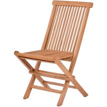 Lot de 2 chaises pliantes Gili Naturel 89x47x43 cm