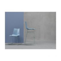 Scab Design - Chaise design, Lot de 2 chaises Zebra avec pied luge par Scab Bleu en Plastique