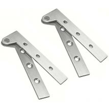 Lot de 2 charnières à pivot de porte cachées en acier inoxydable, rotation à 360 degrés, charnières à couteau décalées de 4 pouces, charnière à pivot