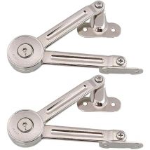 Cyslmuk - Lot de 2 charnières de support de levage pour porte de meuble - Supporte jusqu'à 20 kg - Angle d'ouverture 75°/90°/110° - Livré avec clé