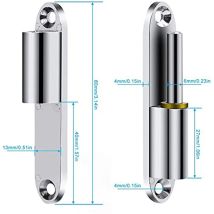 Fei Yu - Lot de 2 charnières en acier inoxydable, charnière de porte à visser