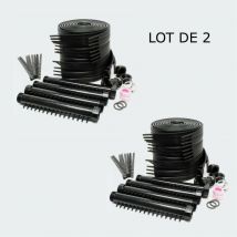 Lot De 2 Chauffages Solaires , Prévu Pour Piscines De 10 à 20m3 - Noir