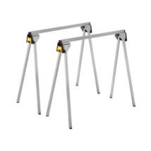 Suinga - Lot de 2 Chevalets pliants en métal Stanley Ouvert: 73,6 x 42,4 x 85,5 cm Plié: 10,5 x 9,6 x 79,4 cm