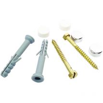 Blanc Habitat - Lot de 2 fixations pour cuvette de wc 8x80mm