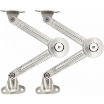 Lot de 2 compas à système d'amortissement pour abattants de portes relevables de placard de cuisine