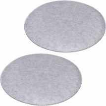 Lot de 2 coussins d'assise jonita, en feutre gris