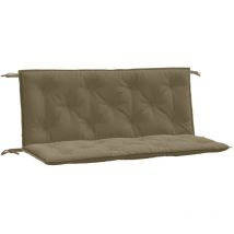 Coussins de banc de jardin lot de 2 taupe mélangé tissu vidaXL