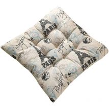 Lot de 2 coussins de chaise, carré/rond, coussin d'assise épais, coussin décoratif rempli, coussin de jardin pour chaise de jardin, chaise de cuisine