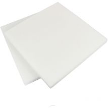 Lot de 2 galettes en mousse Blanc 40x40 cm