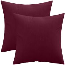Lot de 2 coussins en velours - housse et garnissage - Mesmal Cognac