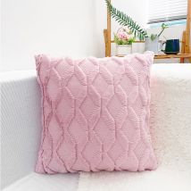 Lot de 2 coussins et housses de coussin décoratifs blanc perle