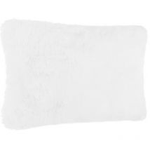 Lot de 2 coussins fourrure coloris blanc 1200 G - 30 x 45 cm -PEGANE-
