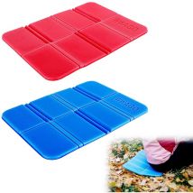 Lot de 2 coussins pliables en mousse pour extérieur, tapis de siège portable, tapis de camping pliable en mousse avec sacs de rangement, mousqueton