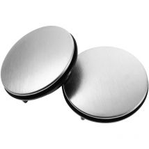 Lot de 2 couvercles de trou d'évier de cuisine en acier inoxydable, diamètre 31-40 mm