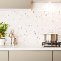 99déco - Lot de 2 crédences alu L120xH 45cm Terrazzo Marron 99deco